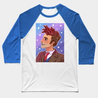 Cute Tenth Doctor Stars Baseball T-Shirt